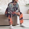 thumbnail image 7 of Salouo Astronaut With American Flag Print Button-Front Long Sleeve Pajama Set for Men, Soft 2Pjs Men's Long Sleeve Sleepwear-XX-Large, 7 of 7