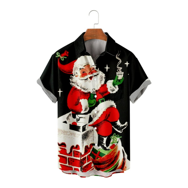 Mens short sleeve shop christmas shirts