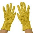 thumbnail image 2 of Sequin Glove Bling Performance Glove for 80s 90s Dress Up and Rave Party Events Size:One Size, 2 of 3