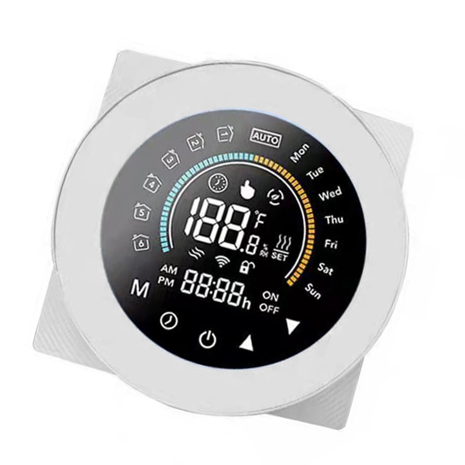Water Heating Thermostat eWelink WiFi Smart Thermostat for Water/Gas Boiler Digital Temperature Controller Large LCD Display Touch Button Voice Control Compatible with Assistant & /Xiaodu/