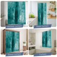 thumbnail image 5 of Teal Waterproof Shower Curtain, Large 72"x78" Washable Polyester Fabric Shower Curtains for Bathroom, Retro Oil Painting Modern Abstract Art Aesthetics Decorative Bathtub Curtain Sets with Hooks, 5 of 9