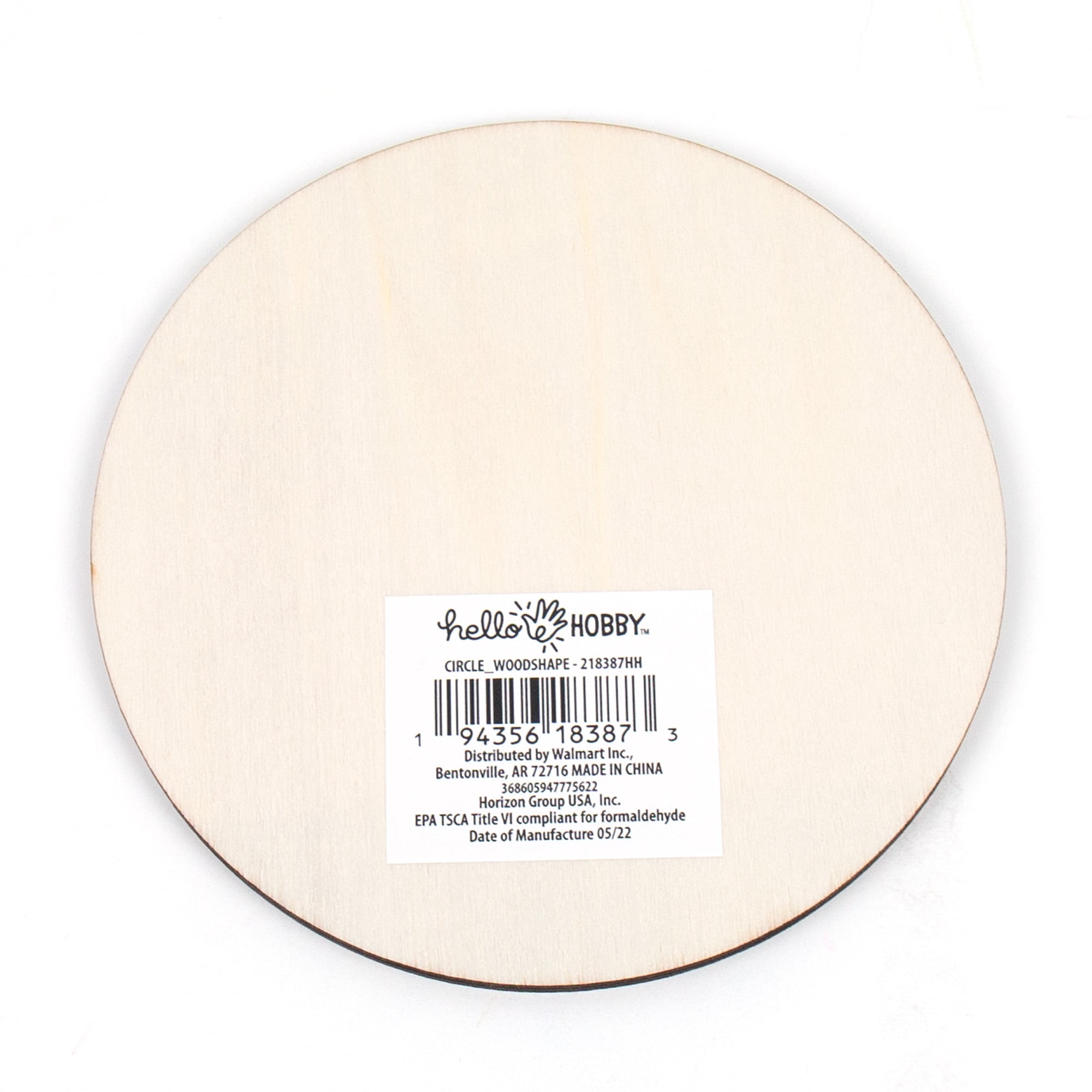 Hello Hobby Unfinished Wood Circle, 5 in. x 0.5 cm, 0.07 lbs, Perfect for DIY Projects & Decor