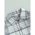 thumbnail image 6 of Wassery Infant Baby Boys Beach Outfits 6M 12M 18M 24M 3T 4T Toddler Kids Boys Summer Clothes Sets hort Sleeve Plaid Print Button Down Shirt + Shorts Set 2Pcs 0-4Y, 6 of 9