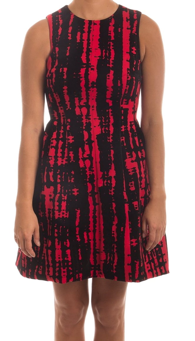 red and black calvin klein dress