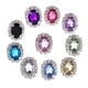 thumbnail image 1 of 10x Flatback Rhinestones Botones Broche Adornos Encanto Colgantes ovalados Multicolor para Diadema Bolso Ramo Centro Fabricación de joyas, 1 of 9
