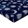 thumbnail image 4 of Ambesonne Boho Art Fitted Sheet, Astrology Sun and Moon Art, King Size, Pale Ceil Blue and Indigo, 4 of 5