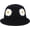 Black, variant on Daisy Flower Crochet Bucket Hat Packable Short Brim Knit Fisherman Hat for Women