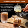 thumbnail image 2 of YARRAMATE 2 Pack Espresso Cups with Wood Handle, Clear Glass Accessories, Double Spout Measuring Cup with Dual Scale, Espresso Shot Glass with V-Shaped Spout, 3.4 OZ / 100 ML, 2 of 7