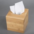 thumbnail image 2 of Creative Home Bamboo Square Box Holder Tissue Cover, Dispenser, Natural Finish, 2 of 3