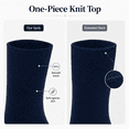 thumbnail image 4 of TAVENE 6 Pairs Classic Cotton Polyester Men's Dress Socks, Navy Blue, Cozy Reinforced Socks, 4 of 6