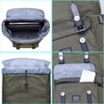 thumbnail image 3 of Mochila de viaje escolar KAUKKO para universidad flexible con portátil para 15 ", 22L (Nylon/ Negro) KAUKKO EP5-3-armygreen, 3 of 5