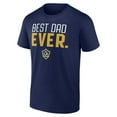 thumbnail image 2 of Men's Navy LA Galaxy Best Dad Ever Father's Day T-Shirt, 2 of 3