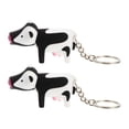 thumbnail image 1 of ColoMX 2 llaveros con linterna de animales - Llaveros LED con sonido y linterna, juguetes creativos para niños, recuerdos de fiesta de vaca para mujeres y hombres, color blanco, 1 of 7