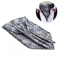 thumbnail image 2 of Cravate Classique Ascot pour Homme en Jacquard Floral Mode Cravate Ascot pour Affaires, 2 of 10