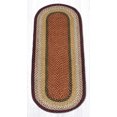 thumbnail image 1 of Earth Rugs C-19 Burgundy / Mustard Oval Braided Rug 2 Feet X 6 Feet, 1 of 1