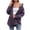 Purple, variant on Women's Autumn Casual Plaid Shirt Jacket - Loose Sleeved & Patchwork for Daily Wear