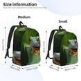 thumbnail image 2 of Disketp Red-Eyed Tree Frog Mochila de Lona Estampada, Mochila Escolar de Viaje Ligera para Estudiantes y Portátil-Small, 2 of 5