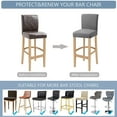 thumbnail image 3 of Bar Stool Covers Stretch Washable Removable Bar High Chair Cover Counter Stool Chair Slipcover Protector for Short Back Pub Chairs, Kitchen, Dining Room, Cafe(Light Gray,Set of 4), 3 of 7