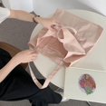 thumbnail image 2 of Macaron Color Handbag for Bebe Letter Embroidered Canvas Bag Shoulder Bag for Fe, 2 of 5