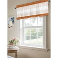 thumbnail image 6 of Orange Beige Stripe Curtain Valances for Windows, Modern Art Horizontal Striped Kitchen Valance Window Treatment, Light Filtering Block Curtains for Bathroom/Bedroom/Living Room 42'' x 18'', 6 of 9
