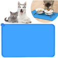 thumbnail image 1 of Tapete para Cuenco para Perros y Gatos, Tapete para Cuenco para Perros Antideslizante de Silicona para Perros y Gatos, Impermeable, 53 x 37 cm, Negro, 1 of 6