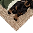 thumbnail image 2 of FRONTPORCH Indoor/Outdoor Hand Tufted Durable Area Rug - Transitional Pet Dog Decorative (Dachsund Greetings Neutral) (1'8" x 2'6"), 2 of 5