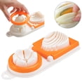 thumbnail image 2 of ZOURIH 3 Pcs Egg Slicer with Stainless Steel Wire Egg Slicer,Multifunctional Egg Cutter for Even Slicing & Wedging,Evenly Slicing Boiled Eggs Ham Banana and Strawberry,Orange, 2 of 5