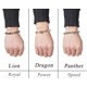 thumbnail image 4 of SZTXJ 6 Pack Mens Dragon/Lion/Panther Charm Bead Bracelet Natural Lava Rock Stone Bracelet, 8mm, 4 of 4