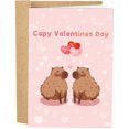 thumbnail image 1 of Tarjeta de San Valentín Naixiwen Capybara Capy para novio, 1 of 6