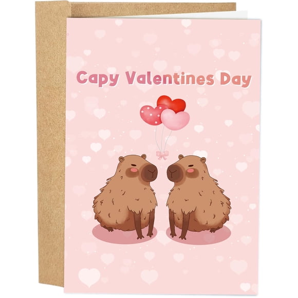 Tarjeta de San Valentín Naixiwen Capybara Capy para novio