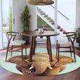 thumbnail image 3 of Round Area Rug 6 Ft, Green Elephants Washable Non-Slip Circle Carpet for Living Room/Bedroom, Funny Animals Modern Art Low-Profile Indoor Mats Collection Rugs for Residential, 3 of 8