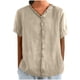 thumbnail image 1 of Camisas de Manga Corta para las Mujeres Casual V-Cuello Sólido Encaje Blusa Superior, Camisa de Verano de Moda para Diario Y Fiesta, 1 of 6