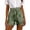 *Green, variant on Women's Scalloped Lace Hem Shorts,Drawstring Textured Shorts For Women, Ladies Summer Going Out Shorts with Pockets,Blue,S-XL