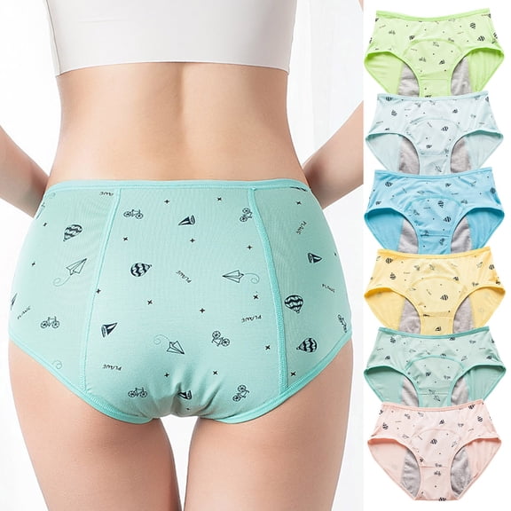 MNCEKFOD Big Girls Leak Proof Period Underwear Protective For Toddler Daily Wear Girls Panties