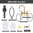 thumbnail image 6 of Gold Bathroom Faucet, WOWOW 8 Inch Widespread Bathroom Faucet 3 Hole, 2 Handles Bathroom Sink Bathroom with Drain Assembly, Brushed Gold Faucet for Bathroom Sink, 6 of 7