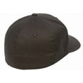 thumbnail image 3 of Gorra de béisbol Flexfit de sarga de algodón ajustada negra para adulto, 3 of 4