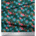 thumbnail image 3 of Soimoi Polyester Crepe Fabric Leaves,Floral & Macaw Parrot Bird Decor Fabric Printed Yard 42 Inch Wide, 3 of 3