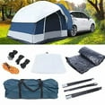 thumbnail image 4 of SUV Tailgate Tent with Awning Shade & Transparent Mesh,Portable Car Camping Tent Protection Shade Tent for Camping, Vehicle Camping Tents Outdoor Travel, White Green, 4 of 7