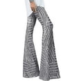 thumbnail image 2 of Seyurigaoka Women Juniors Fashion Flare Pants, Vintage Sparkle Sequined Wide Leg Long Trousers, 2 of 6