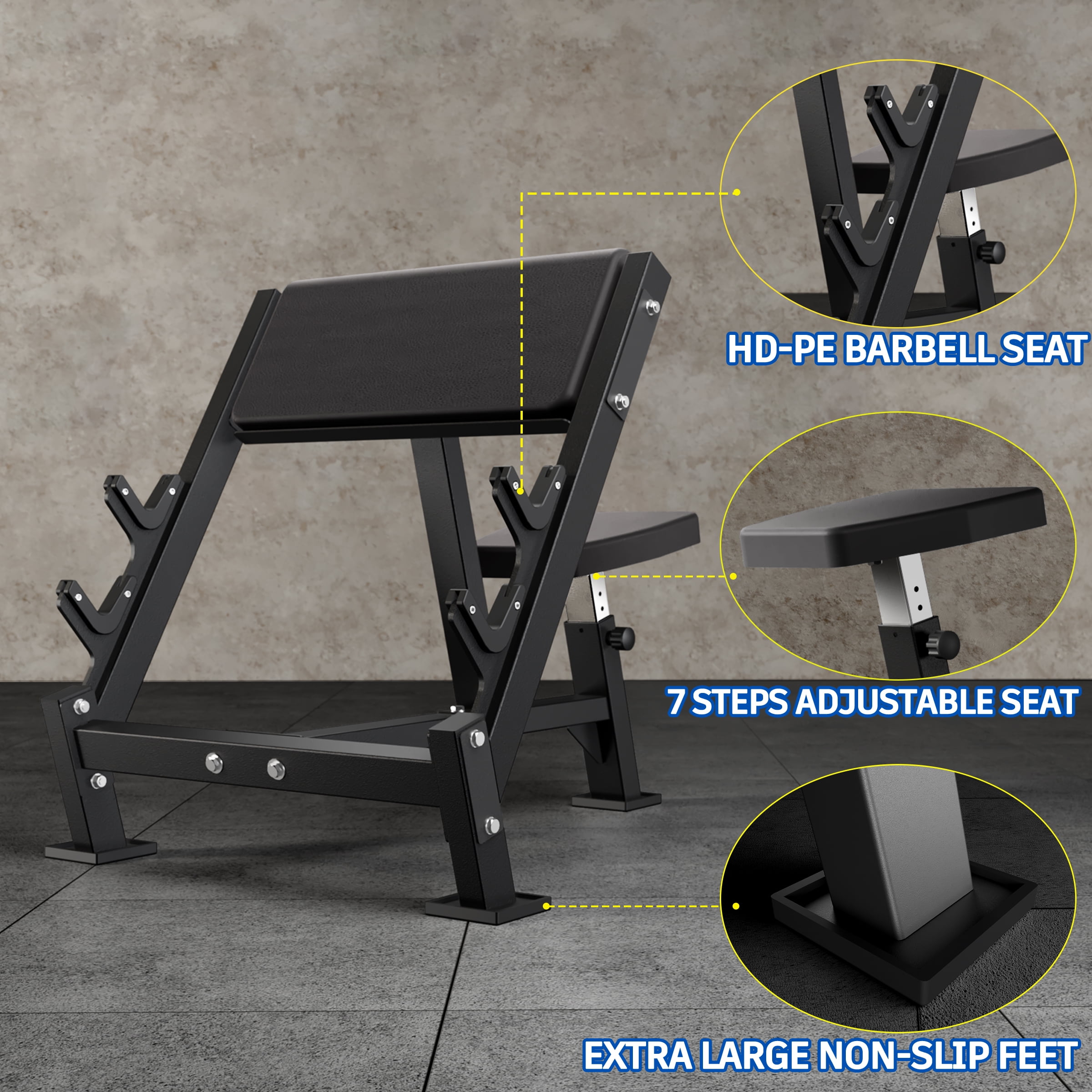AOWINNOX Preacher Curl Bench, Tricep&Bicep Curl Machine, Arm Workout Equipment