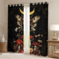 thumbnail image 2 of Homewish Boho Moth Black Out Curtains,Colorful Flower Mushroom Curtains Pack of 2 (42x63 Each),Rustic Plant Daisy Bedroom Curtains For Teens,Luxury Bedroom Decor, 2 of 6