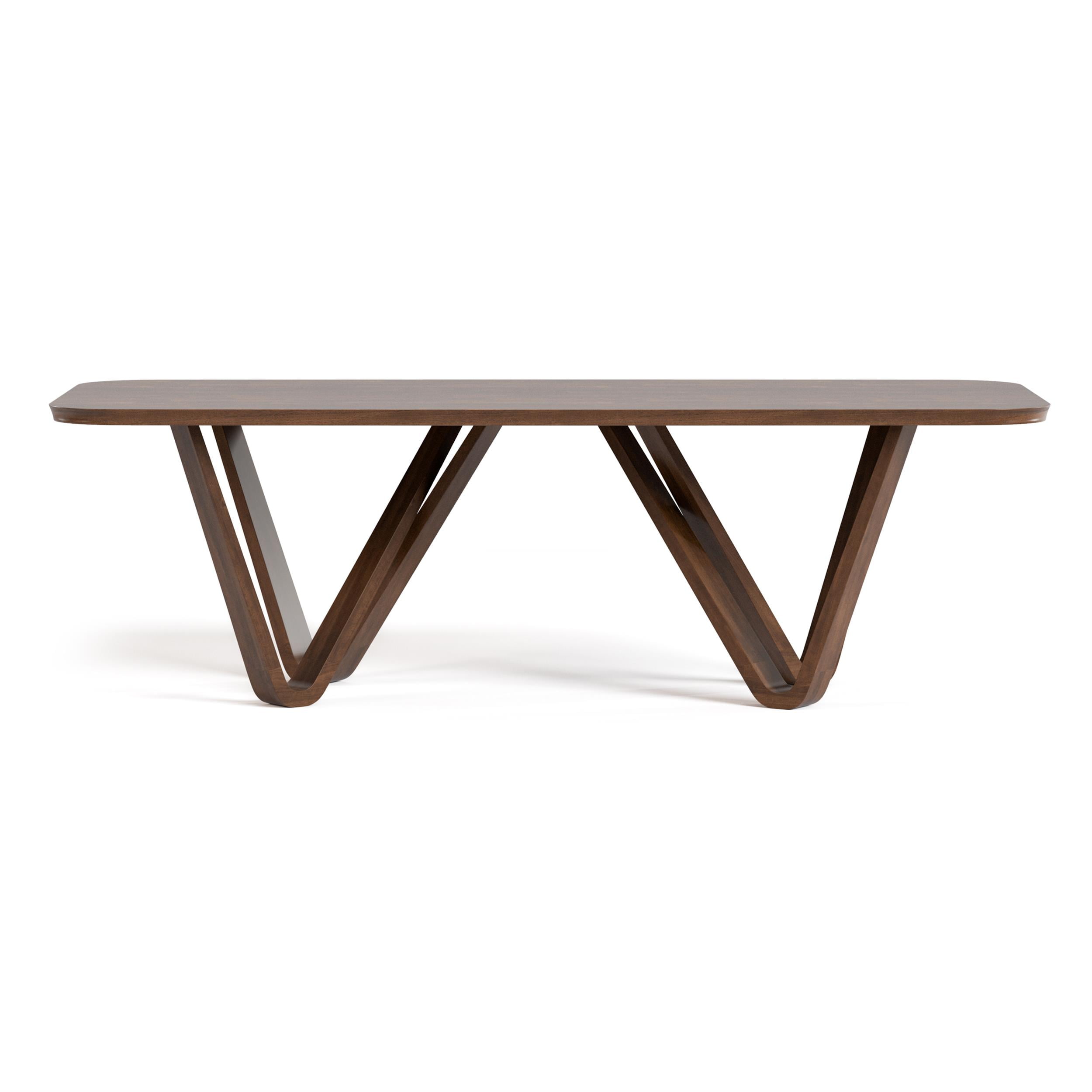 Furniture of America Ralmon Solid Wood Dining Table in Rich Walnut