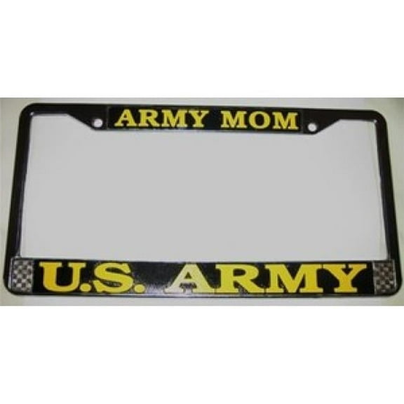 212 Main LFA04 6 x 12 in. U.S. Army Mom Chrome License Plate Frame, Free Screw Caps