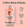 thumbnail image 3 of OLIPOP Prebiotic Soda, Strawberry Vanilla, 12 fl oz, 4 Pack, Refrigerated, 3 of 9