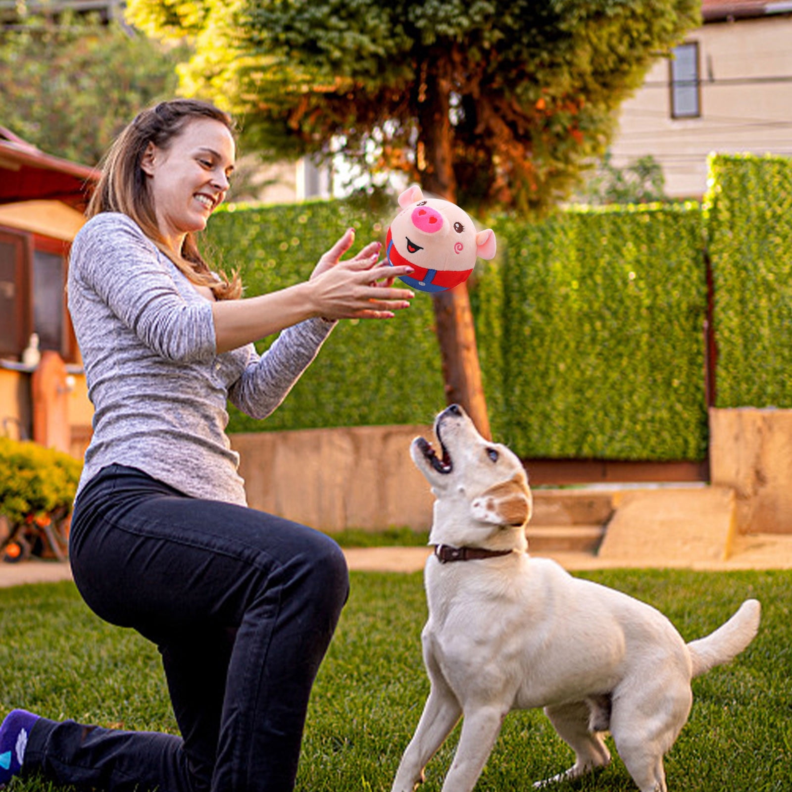 Lekihaqq 3 Packs Interactive Rechargeable Pet Ball with Bouncing Motion & Built-in Music, Automatic Squeaking Dog Toy for Indoor Play, Exercise Fun, Durable Chew Resistant Design, Perfect Pet Gift