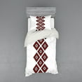 thumbnail image 2 of Ambesonne Tribal Bedding Set 4 Pcs, Zig Zag Aztec Motif, Queen, Vermilion and White, 2 of 3