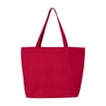 thumbnail image 2 of Q-Tees Q611 Shopper Bag 245L Canvas Zippered Unisex Adult, 2 of 3