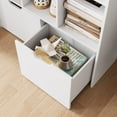 thumbnail image 7 of 2024 New Bookshelf, Modern Bookcase Storage Cabinet with Drawers and 9 Cube, Free Standing Storage Organizer Book Shelves in Living Room/Home/Office, 7 of 7