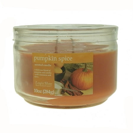 Langley Home 2 Wick Pumpkin Spice Scented Jar Candle 10