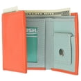 thumbnail image 3 of Premium soft orange leather kids trifold wallet, 3 of 4
